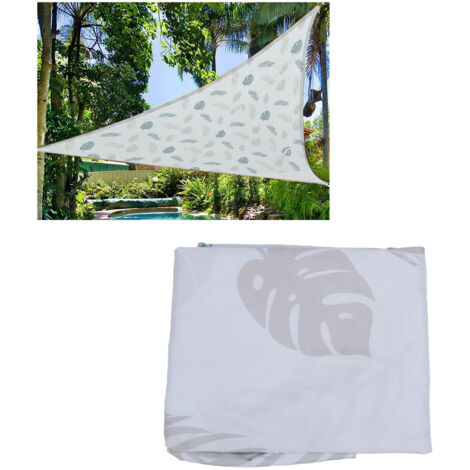 Auvent triangulaire en toile Oxford imperméable, protection UV, résistant aux déchirures, pour jardin, balcon, terrasse, piscine, camping 3 x 3 x 3 m / 9,8 x 9,8 x 9,8 ft (1/5)