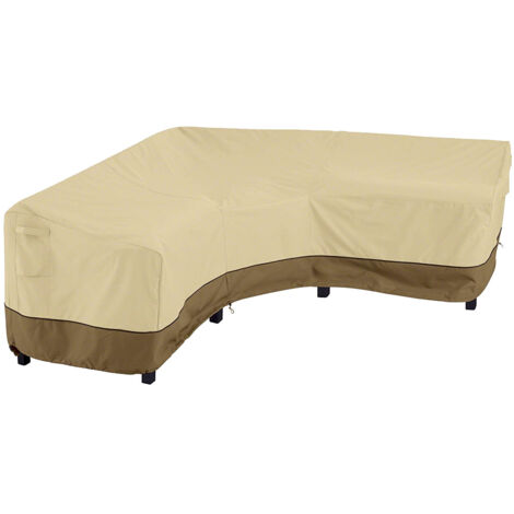 Housse de protection imperméable et anti-poussière en tissu Oxford pour canapé de jardin en forme de V (1/5)