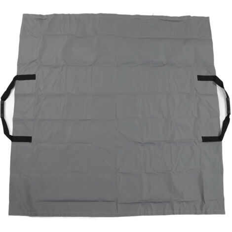 Sac à feuilles de jardinage 2 en 1 Tapis pour feuilles mortes de jardin Sac de rangement pour feuilles mortes d'extérieur Gris (1/5)