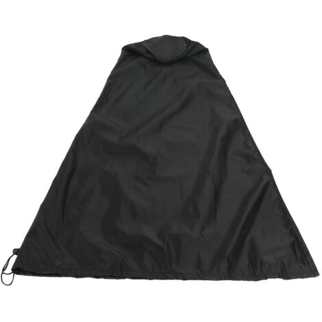 Housse imperméable pour poêle Chiminea, housse anti-poussière pour chauffage d'extérieur, jardin, arrière-cour, revêtement noir argenté, 122 x 21 x 61 cm (1/5)