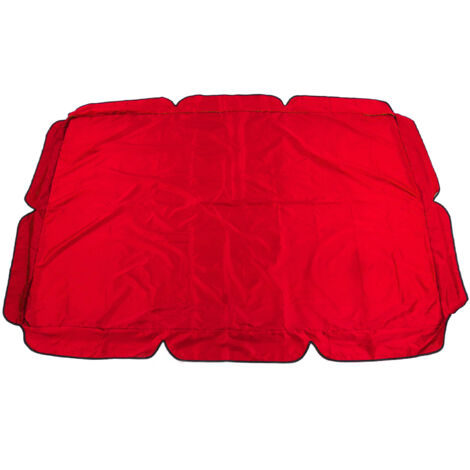 Toile de protection pour balancelle 600D en tissu Oxford enduit argenté imperméable pour extérieur Rouge (1/5)
