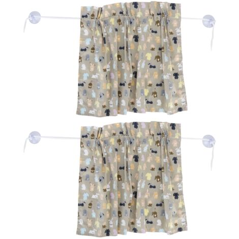 2 pièces de rideaux pare-soleil simples, rideaux latéraux réglables pour voiture, rideaux mignons pour voiture avec ventouses, type 7 (1/5)