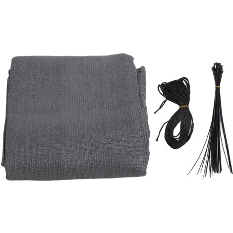 Couverture pour clôture de balcon, protection UV en PEHD, clôture pour terrasse, patio, jardin, piscine extérieure, gris foncé (1/5)