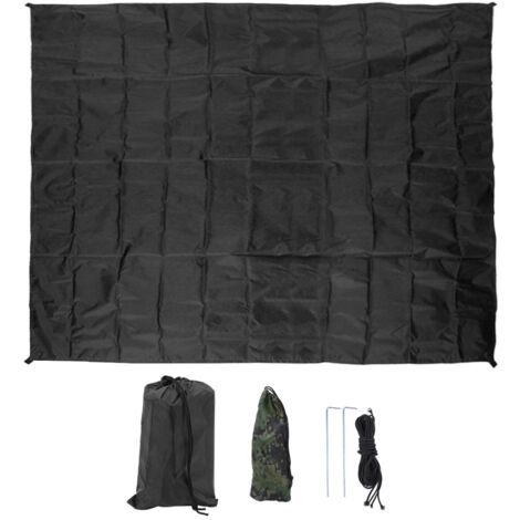 Voile d'ombrage multifonctionnelle Haute densité Jardin Parasol d'extérieur Accessoires de protection solaire Taille L Noir (1/5)