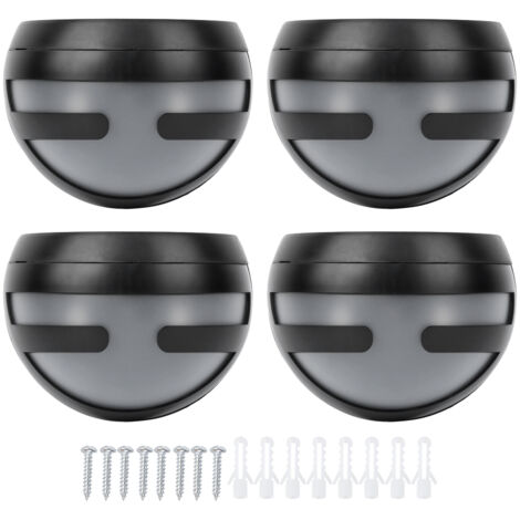 4 pièces/ensemble, lampes murales LED solaires étanches IP44, lumière blanche chaude, pour décoration de jardin extérieur (1/5)