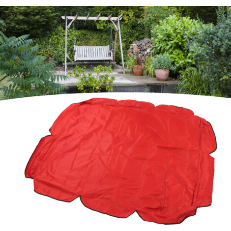 Auvent pour balancelle 210D en oxford enduit argenté imperméable et résistant aux UV pour chaise de jardin 142 x 120 x 18 cm rouge (1/5)