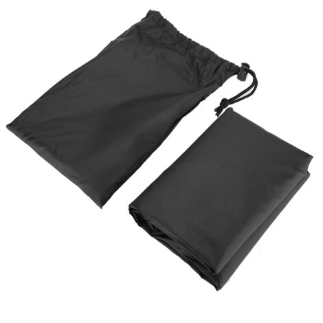 Housse de protection pour patio en tissu Oxford, résistante aux rayons du soleil et à la poussière (noire) (1/5)
