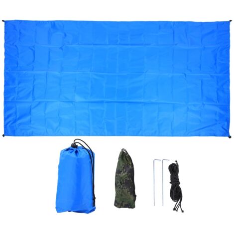 Voile d'ombrage multifonctionnelle Haute densité Jardin Parasol d'extérieur Accessoires de protection solaire Taille M Bleu (1/5)