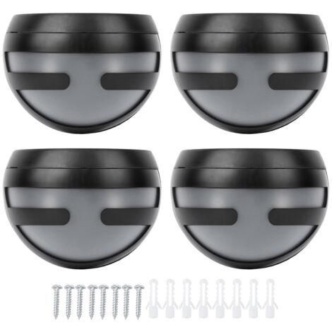 4 lampes murales LED étanches à énergie solaire pour jardin, terrasse, pelouse, décoration (1/5)