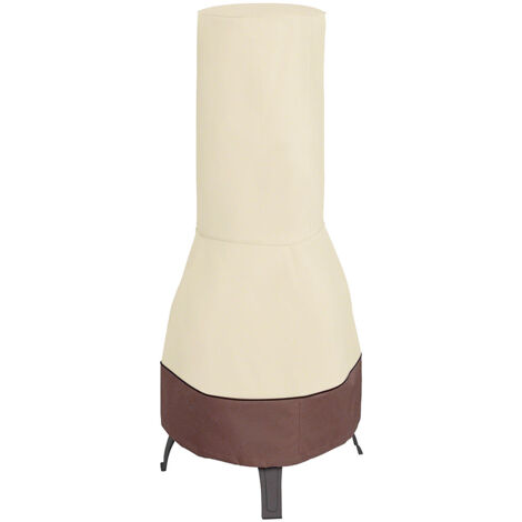 Housse pour poêle de jardin, chauffage de terrasse, auvent imperméable, housse anti-poussière pour terrasse (beige café) (1/5)