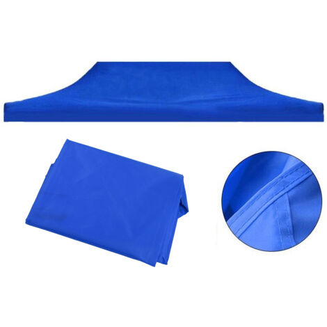 Toit de remplacement pour auvent 4 coins Tente pare-soleil Toit pour exposition publicitaire en extérieur Parapluie 1,9 x 2,9 m Bleu (1/5)