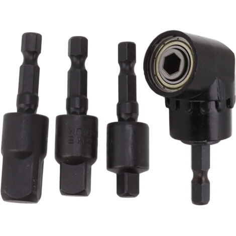 Adaptateur de douille avec tige hexagonale rotative à 360°, adaptateur de perçage, foret à angle de 105° pour tournevis (1/5)