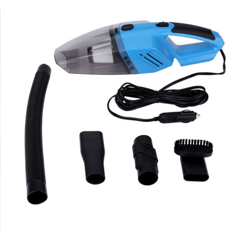 Aspirateur portable pour voiture 12 V 120 W, puissance d'aspiration 3500 PA, pour poussière humide et sèche, modèle à main (bleu) (1/5)