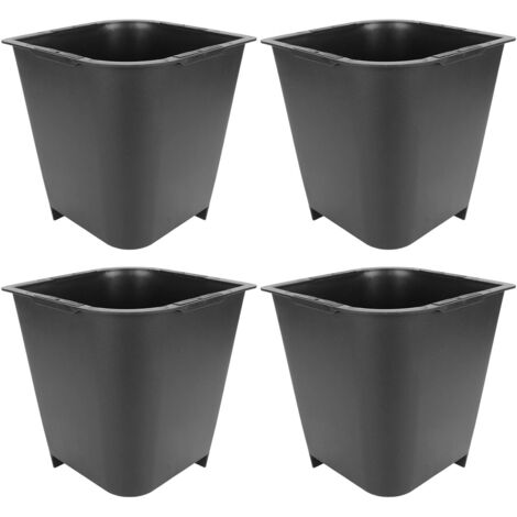 Lot de 4 rehausseurs de lit et de chaise trapézoïdaux noirs de 20 cm (8 pouces) pour meubles, robustes et résistants. Support supplémentaire pour les pieds. (1/5)