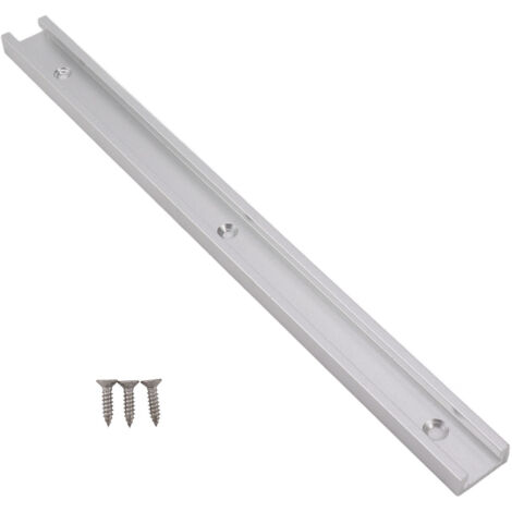 Gabarit de guidage à onglet en alliage d'aluminium pour le travail du bois, avec rainure en T et vis en T, pour scie à ruban sur table. (1/5)