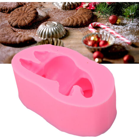 Moule en silicone en forme de cochon 3D pour la décoration de gâteaux, chocolats, bonbons et résine/pâte polymère. Idéal pour la pâte à sucre, le fondant, le chocolat et la pâte polymère. (1/5)