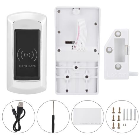 Serrure électronique intelligente à induction numérique pour armoires, casiers, sauna, spa, salle de sport (Argent) (1/5)
