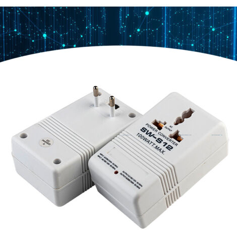 Transformateur de tension double SW S12 110 V/220 V, 100 W, adaptateur de voyage, convertisseur de puissance pour petits appareils électroménagers, prise UE (1/5)