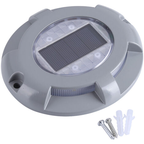 Lampe de chemin/allée étanche à LED solaire en aluminium moulé, blanc pur (1/5)