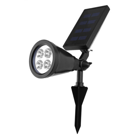 Lampe solaire d'extérieur pour pelouse 4 LED, spot pour allée de jardin (blanc, 0,5 W) (1/5)
