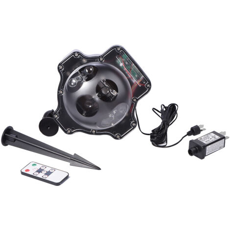 Projecteur LED rotatif à flocons de neige, décoration de Noël, télécommande (1/5)