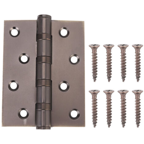 Charnière à ressort pliante plate en acier inoxydable pour porte, pour meubles (bronze noir) (1/5)