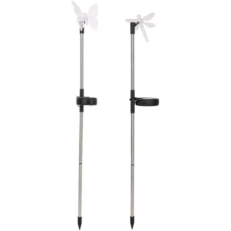 2 pièces/ensemble Magnifique lampe solaire LED en forme d'animal, couleur changeante, lampe de jardin à piquer dans le sol (1/5)