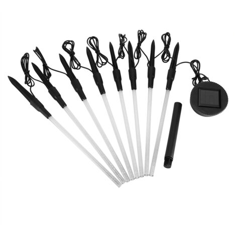 Lot de 8 lampes LED étanches à énergie solaire en acrylique blanc pur, à bulles, pour la décoration de jardin et de pelouse. (1/5)