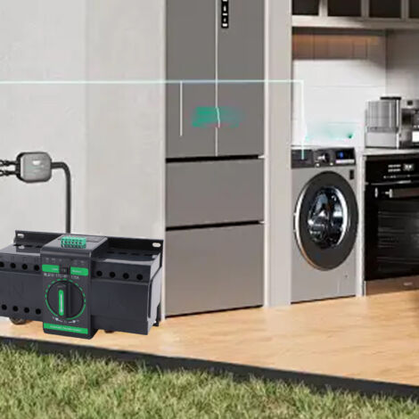 Commutateur de transfert automatique double alimentation 4P 125A, isolation de qualité PC, ATS 2 entrées 1 sortie, commutateur de générateur automatique/manuel (1/5)