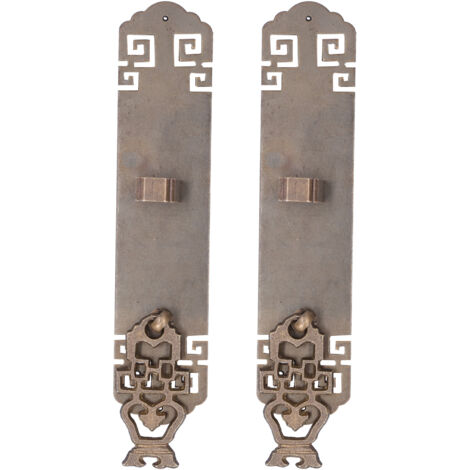 Poignée de porte droite rétro, poignée de porte double pour meuble, accessoires de meubles anciens (1/5)