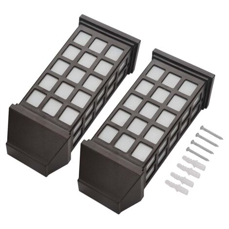 2 lampes LED alimentées par panneau solaire pour cour extérieure, étanches et à recharge automatique (blanc) (1/5)
