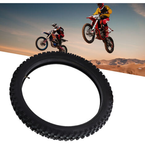 Pneu avant 80/100-21 pour moto tout-terrain avec chambre à air 2.75-21, anti-crevaison, idéal pour le motocross et l'enduro. (1/4)