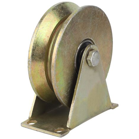 Poulie de rechange en acier de 120 mm pour portail coulissant, type V, accessoire pour porte coulissante (1/5)