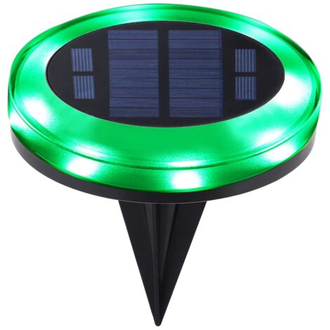 Lampe solaire enterrée étanche à 12 LED pour jardin, pelouse et décoration extérieure - Verte (1/5)