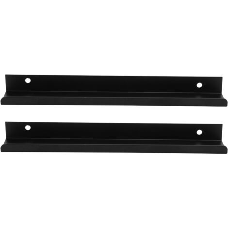 Lot de 2 poignées de porte de tiroir/armoire modernes et simples, finition noire mate, quincaillerie pour meubles (1/5)