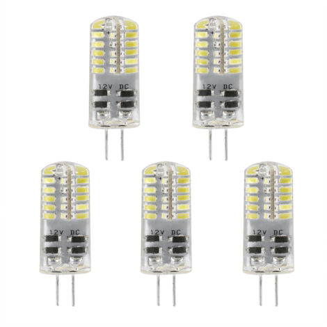 Lot de 5 ampoules LED G4 DC12V 3014, blanc froid, 48 LED, 3 W (1/5)