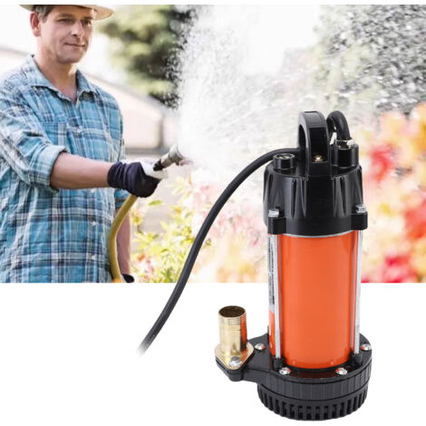 Pompe submersible 300 W, pompe à eau électrique en acier inoxydable avec câble de 2,5 m, débit de 4 m³/h, hauteur de refoulement de 22 m, moteur sans balais en cuivre 12 V (1/5)