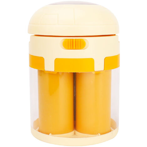 Lampe de bureau portable à économie d'énergie LED alimentée par eau de mer/eau salée et produits chimiques, lumière nocturne, jaune (1/5)