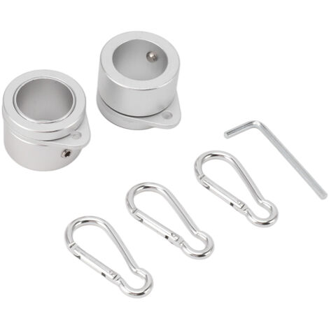 Lot de 2 anneaux de mât G3/4 en alliage d'aluminium, rotation à 360°, anti-enroulement, fixation argentée. (1/5)