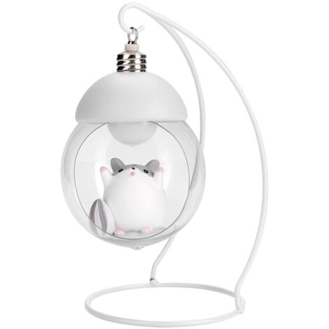 Nouveauté artisanale Lampe de nuit hamster en forme de panier suspendu (gris) (1/5)