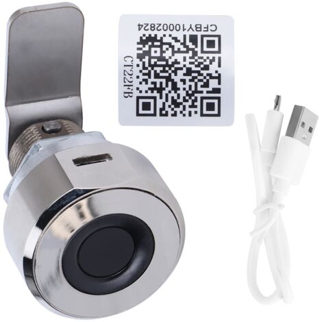 Ensemble de verrouillage par application d'empreinte digitale Bluetooth, serrure en alliage de zinc pour tiroirs de meubles, pour la maison ou le bureau. (1/5)