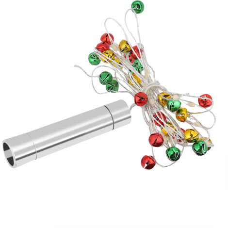 Guirlande lumineuse décorative en forme de bouteille, à LED, avec fil de cuivre et clochettes de Noël (1/5)