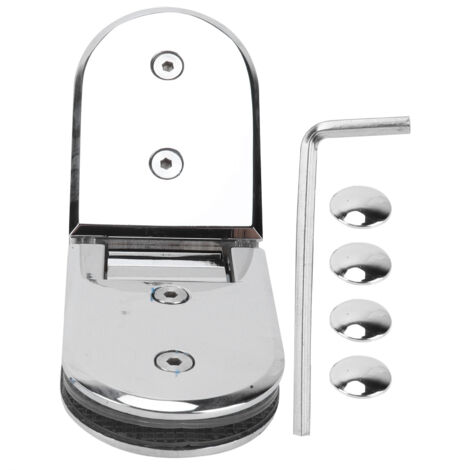 Pince à verre pliable à 135° pour porte de salle de bain (8-12 mm d'épaisseur) (1/5)