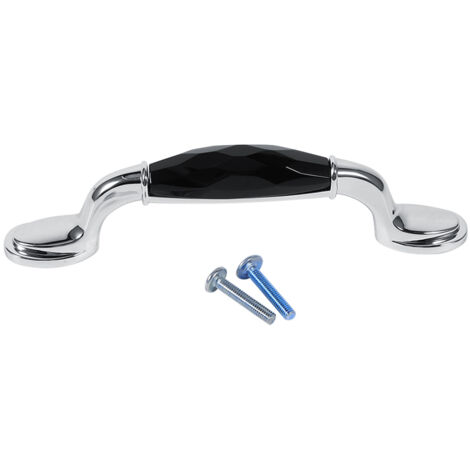 Poignées de porte en verre cristal, boutons de placard de cuisine, poignées de penderie, entraxe des trous : 96 mm (1/4)