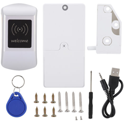 Serrure électronique intelligente à induction numérique pour armoires, casiers, sauna, spa, salle de sport (Argent) (1/5)
