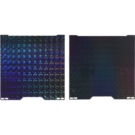Plateau d'impression PEC PEK compatible avec l'imprimante 3D Bambu Lab H2D, finition brillante, motif kaléidoscope et confettis, double face, plateau chauffant flexible, 355 x 346 mm (1/5)