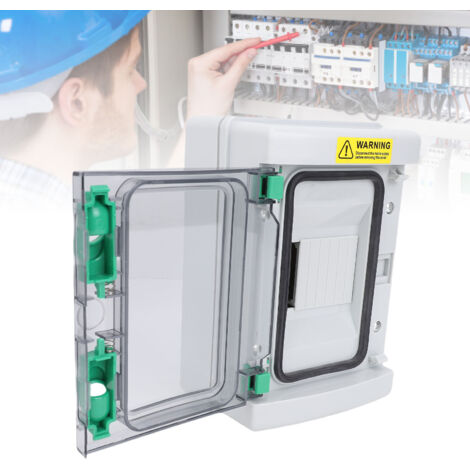 Boîte de distribution extérieure étanche IP66, boîte de jonction électrique avec couvercle transparent, 4 circuits, usage industriel (1/5)