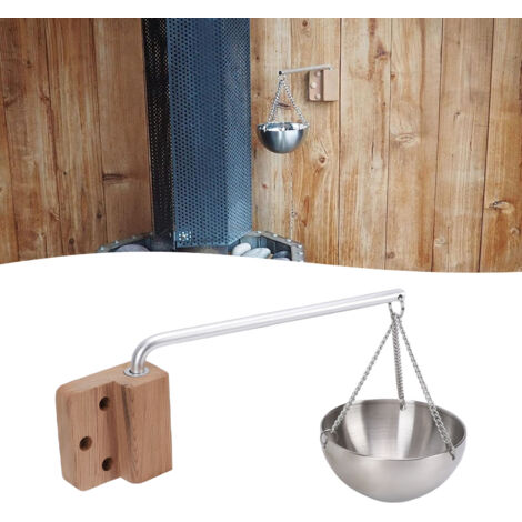 Bol d'aromathérapie pour sauna, porte-gobelet à huile de sauna, diffuseur de parfum d'huiles essentielles en acier inoxydable pour sauna et spa, semi-circulaire