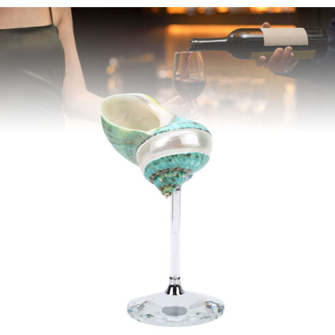 Verre à vin en coquillage poli, gobelet original et créatif pour cocktails, idéal pour les mariages et les bars (vert).
