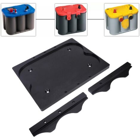 Palette de batterie en alliage d'aluminium anodisé haute résistance, remplacement précis pour les batteries Optima 34 78 (1/5)